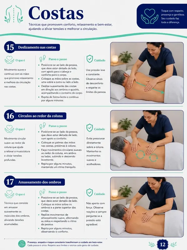 Página do guia: técnicas de massagem nas costas